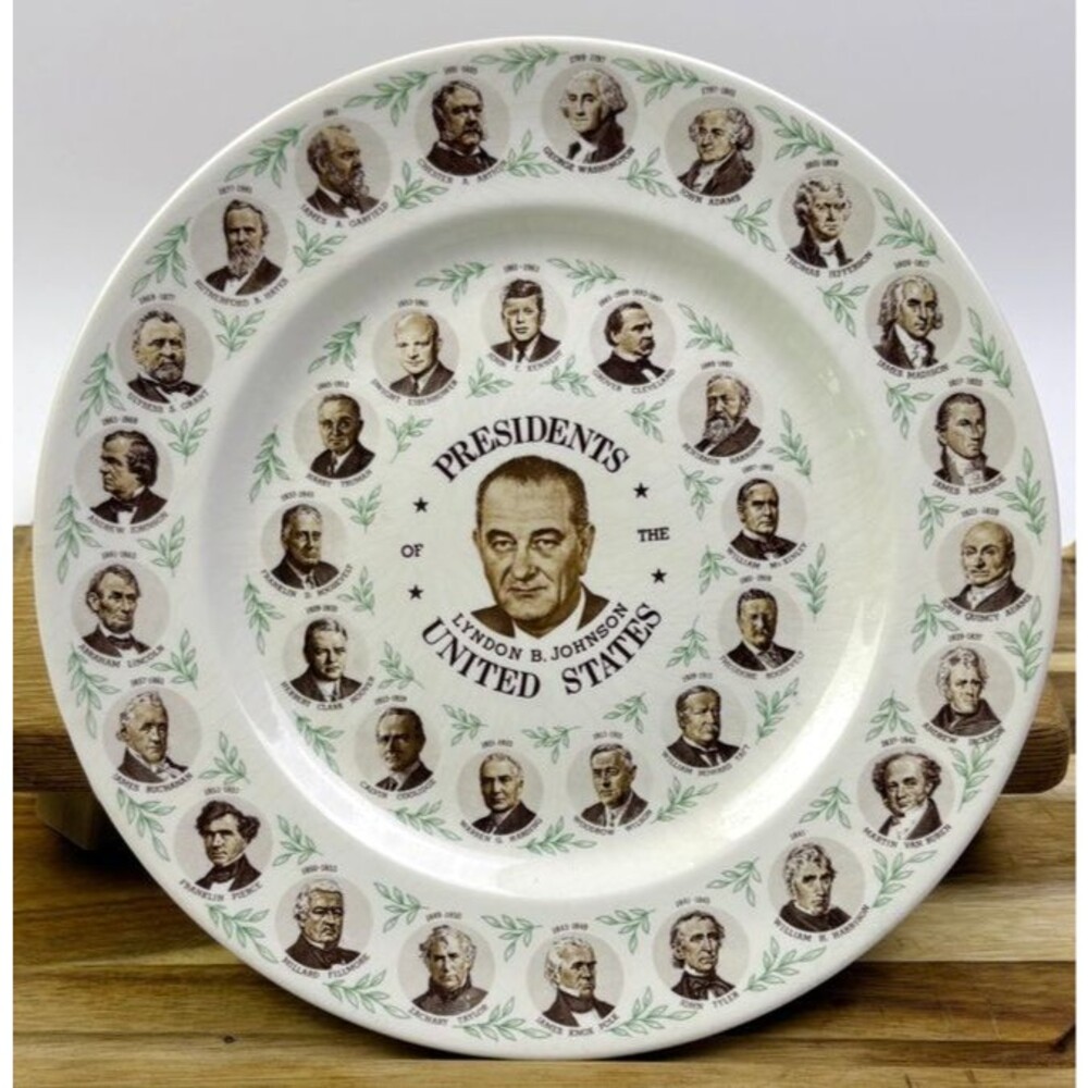 Lyndon B. Johnson 36th President US Presidents Collector Plate 10"